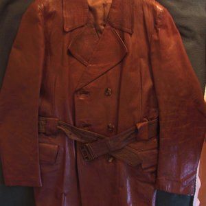 Leather 3/4 Trench Coat